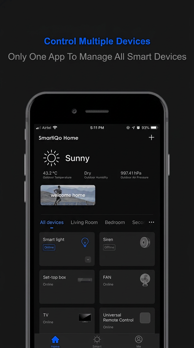 Contrôle de plusieurs appareils dans l'application SmartiQo